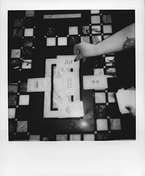 Black and white tarot cards